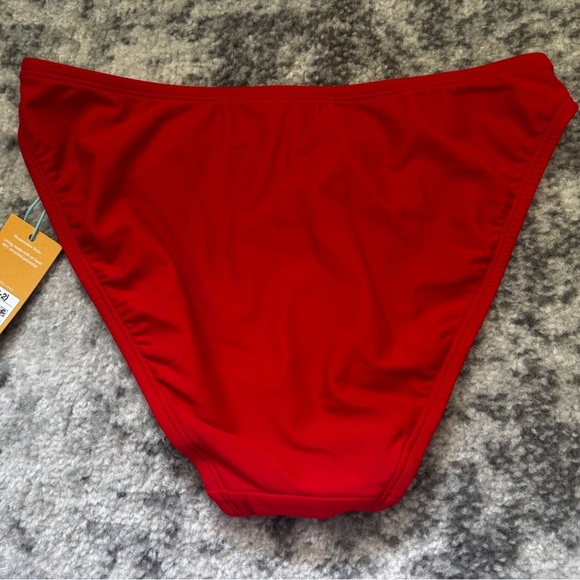 NWT Kona Sol Bikini Bottom Red High coverage Size: XS (0-2) - Picture 3 of 7